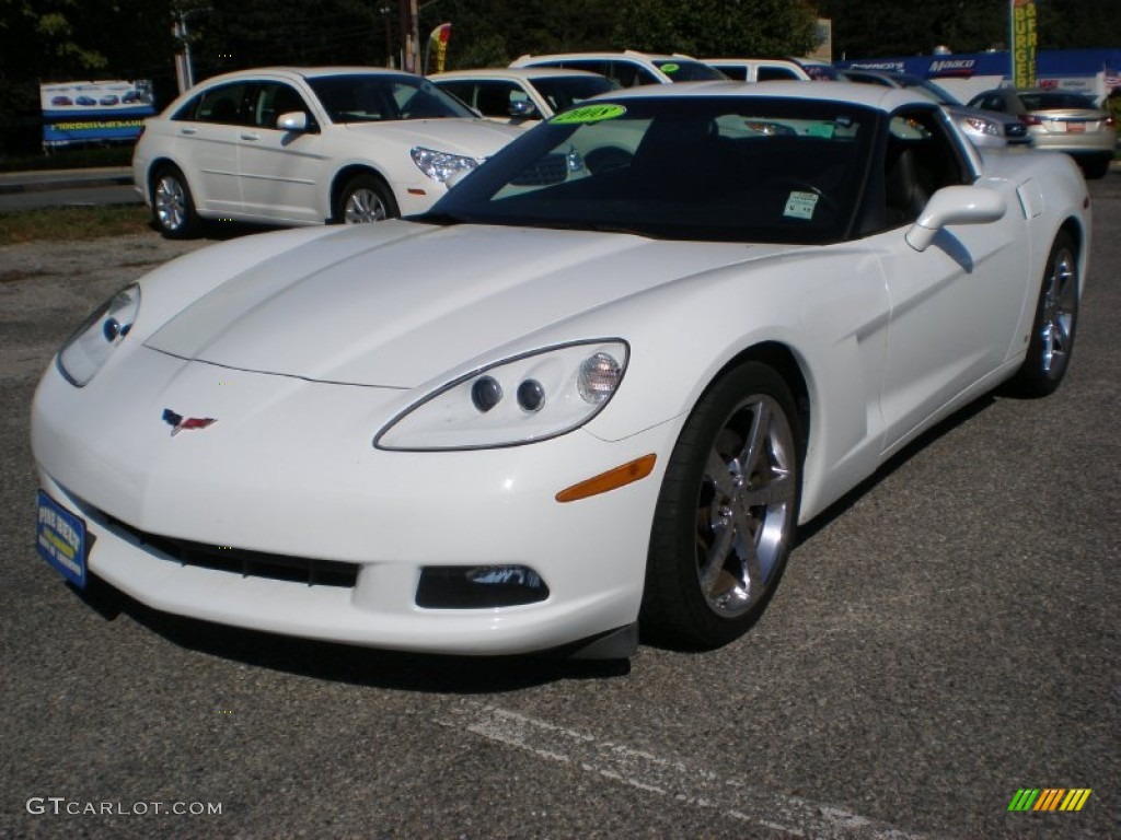 2008 Corvette Coupe - Arctic White / Ebony photo #1
