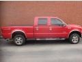 2006 Red Clearcoat Ford F250 Super Duty Lariat Crew Cab 4x4  photo #9