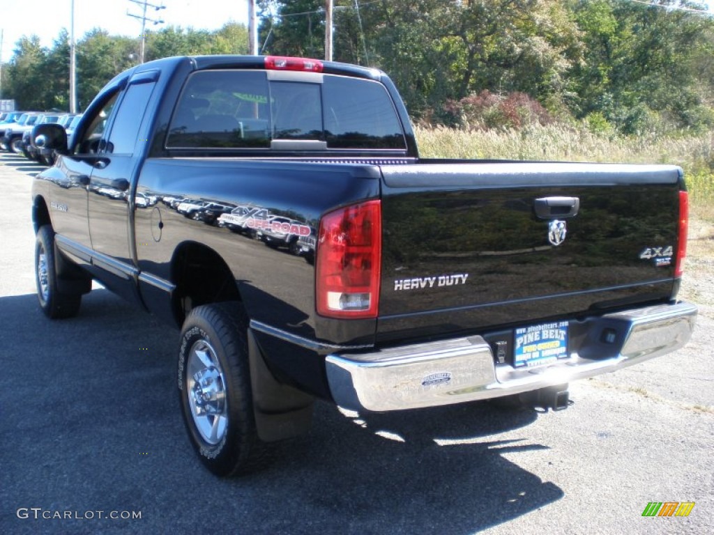 2005 Ram 2500 SLT Quad Cab 4x4 - Black / Dark Slate Gray photo #7