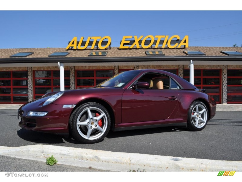 2007 911 Carrera 4 Cabriolet - Carmona Red Metallic / Natural Leather Brown photo #1