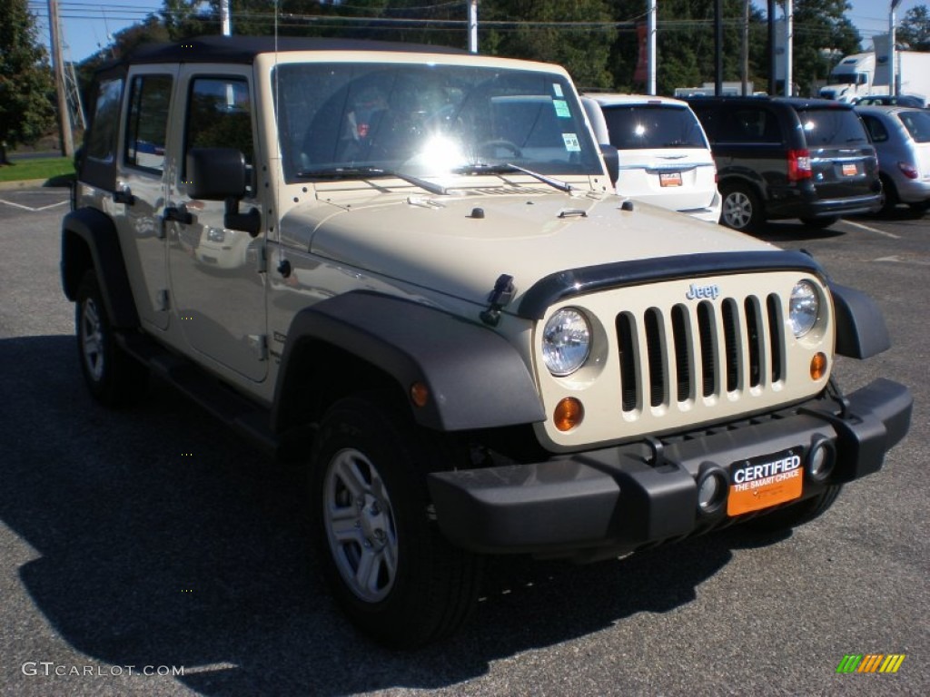 2012 Wrangler Unlimited Sport 4x4 - Sahara Tan / Black photo #3