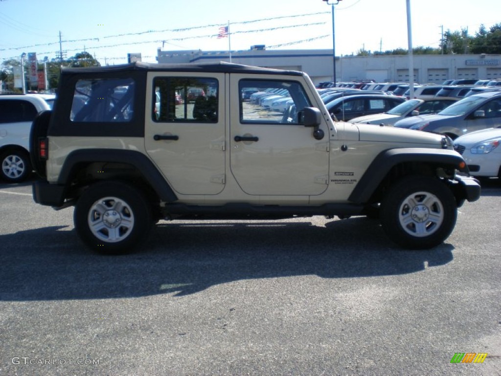 2012 Wrangler Unlimited Sport 4x4 - Sahara Tan / Black photo #4