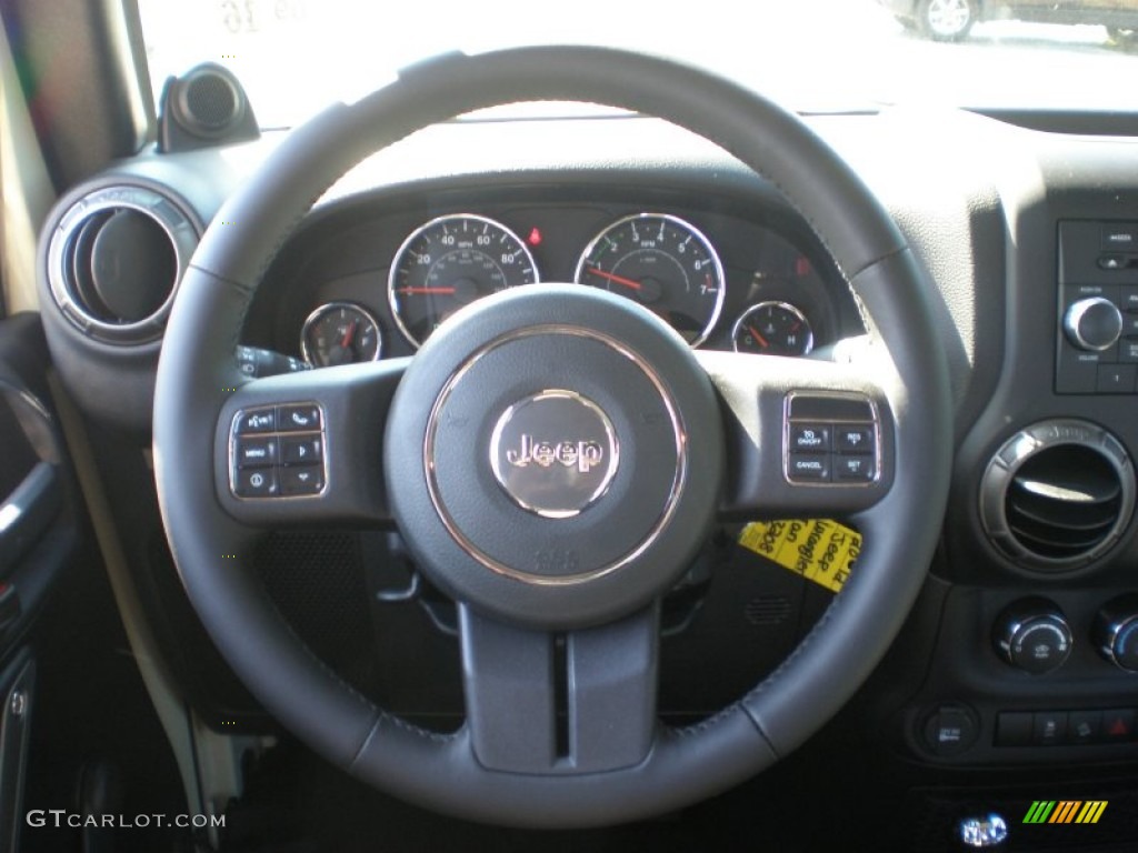 2012 Jeep Wrangler Unlimited Sport 4x4 Black Steering Wheel Photo #54995824