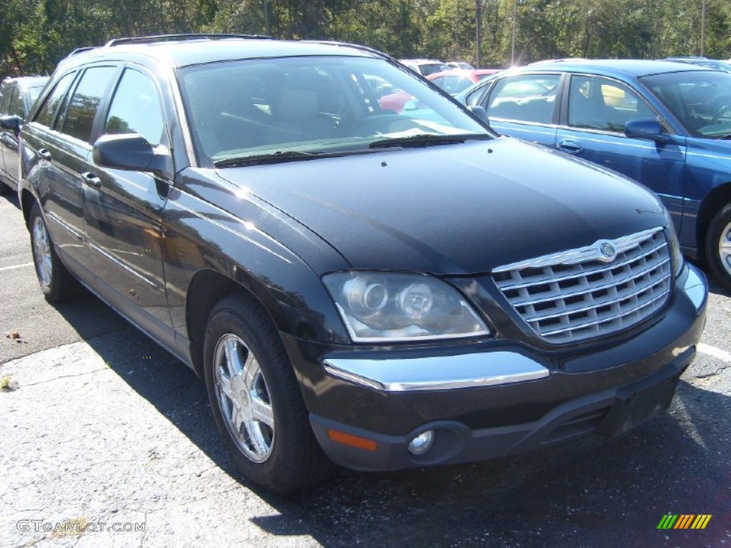 2004 Pacifica AWD - Brilliant Black Crystal Pearl / Light Taupe photo #3