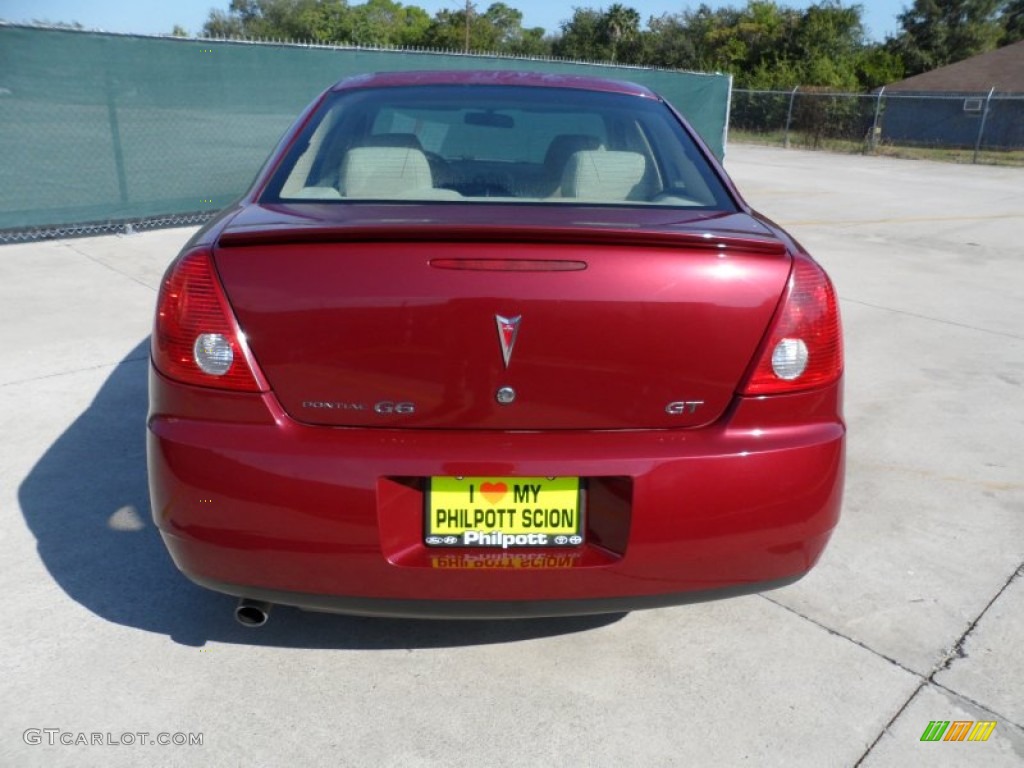 2005 G6 GT Sedan - Sport Red Metallic / Light Taupe photo #4