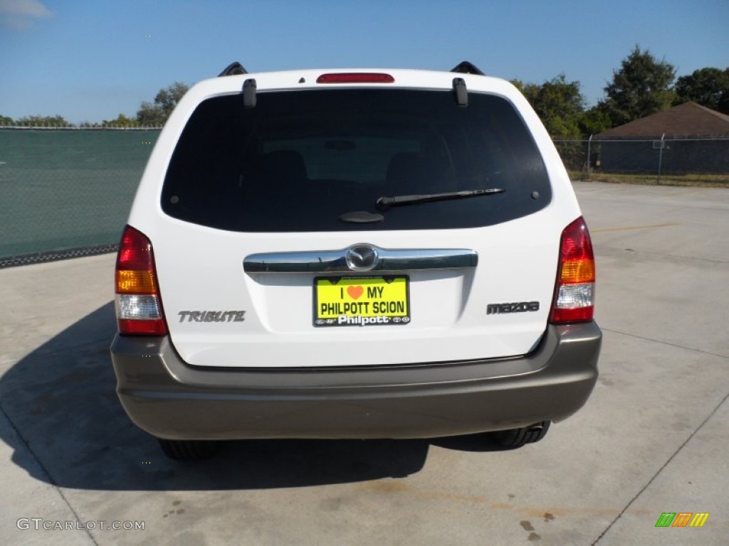 2004 Tribute LX V6 - Classic White / Medium Pebble Beige photo #4