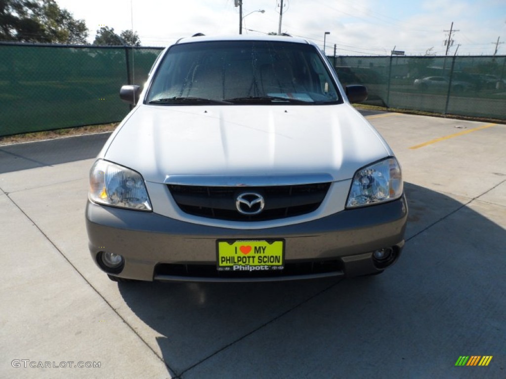 2004 Tribute LX V6 - Classic White / Medium Pebble Beige photo #8