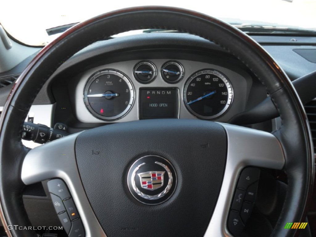 2010 Cadillac Escalade ESV Luxury AWD Ebony Steering Wheel Photo #55003543