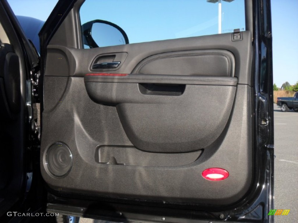 2010 Cadillac Escalade ESV Luxury AWD Ebony Door Panel Photo #55003633