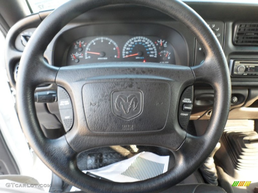 2001 Dodge Ram 1500 ST Club Cab 4x4 Agate Steering Wheel Photo #55004638