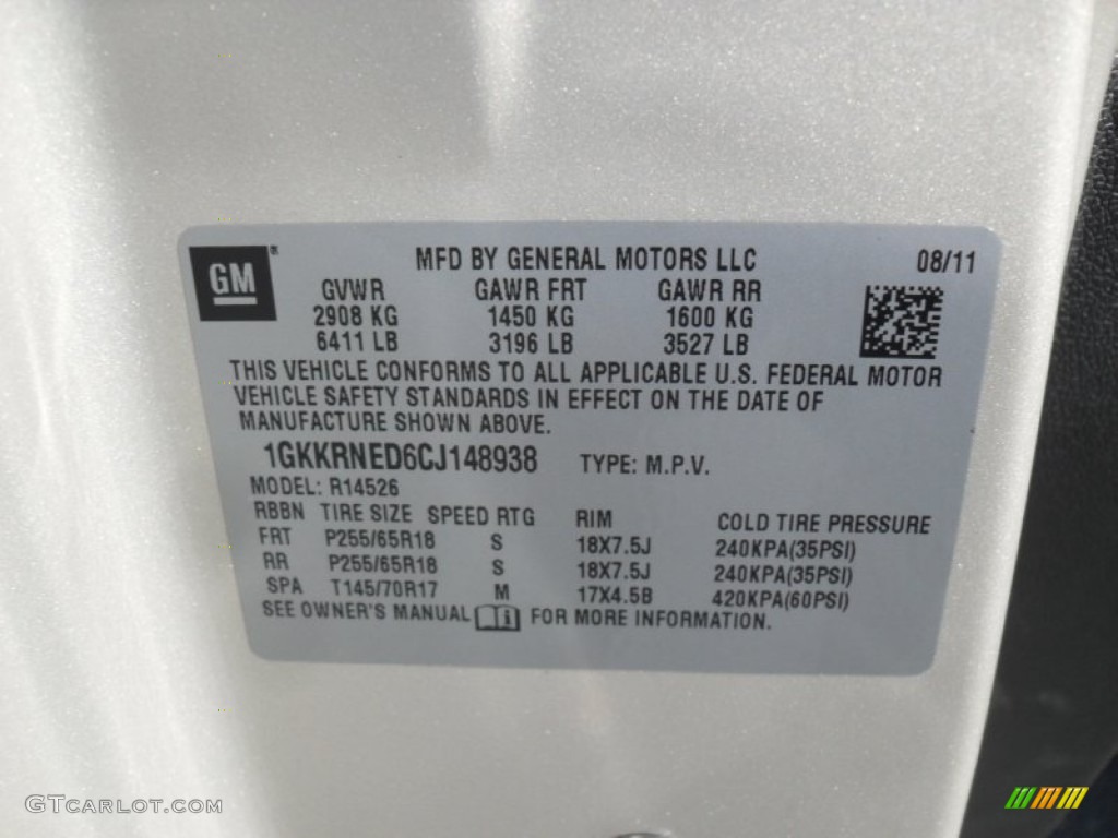 2012 Acadia SL - Gold Mist Metallic / Ebony photo #6