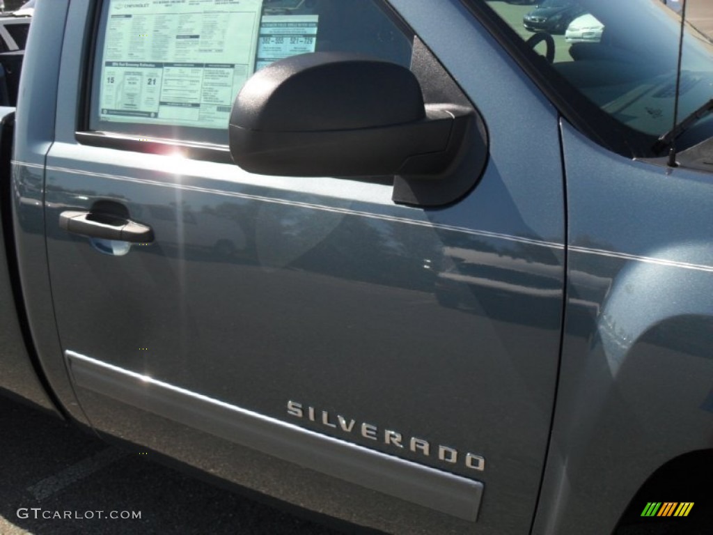 2012 Silverado 1500 LT Regular Cab - Blue Granite Metallic / Ebony photo #17