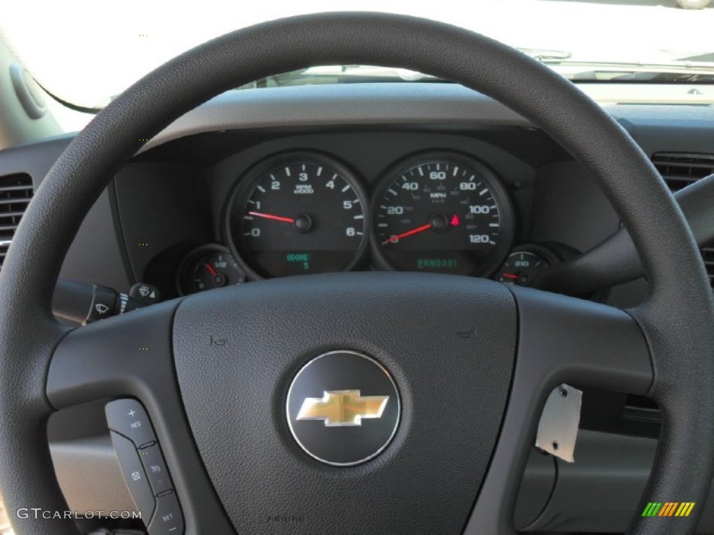 2012 Chevrolet Silverado 1500 LS Regular Cab Dark Titanium Steering Wheel Photo #55005835