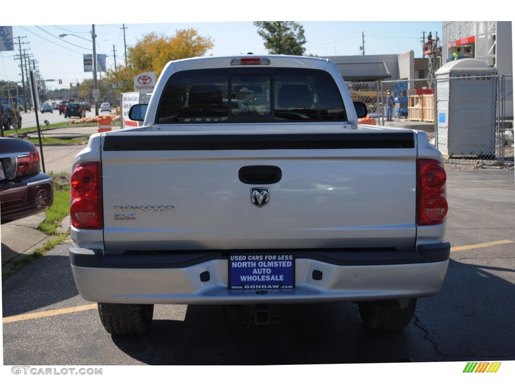 2008 Dakota SLT Extended Cab - Bright Silver Metallic / Dark Slate Gray/Medium Slate Gray photo #5
