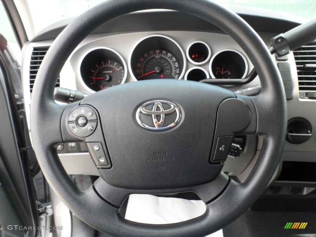 2012 Toyota Tundra Texas Edition CrewMax Graphite Steering Wheel Photo #55006141