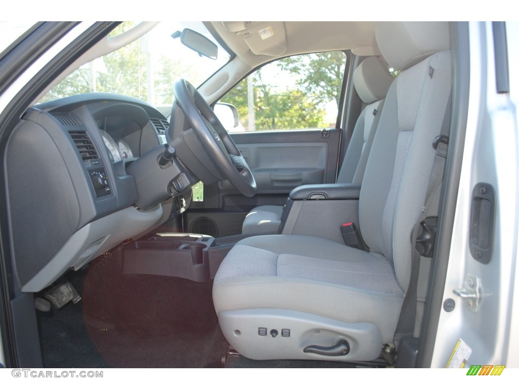 2008 Dakota SLT Extended Cab - Bright Silver Metallic / Dark Slate Gray/Medium Slate Gray photo #14