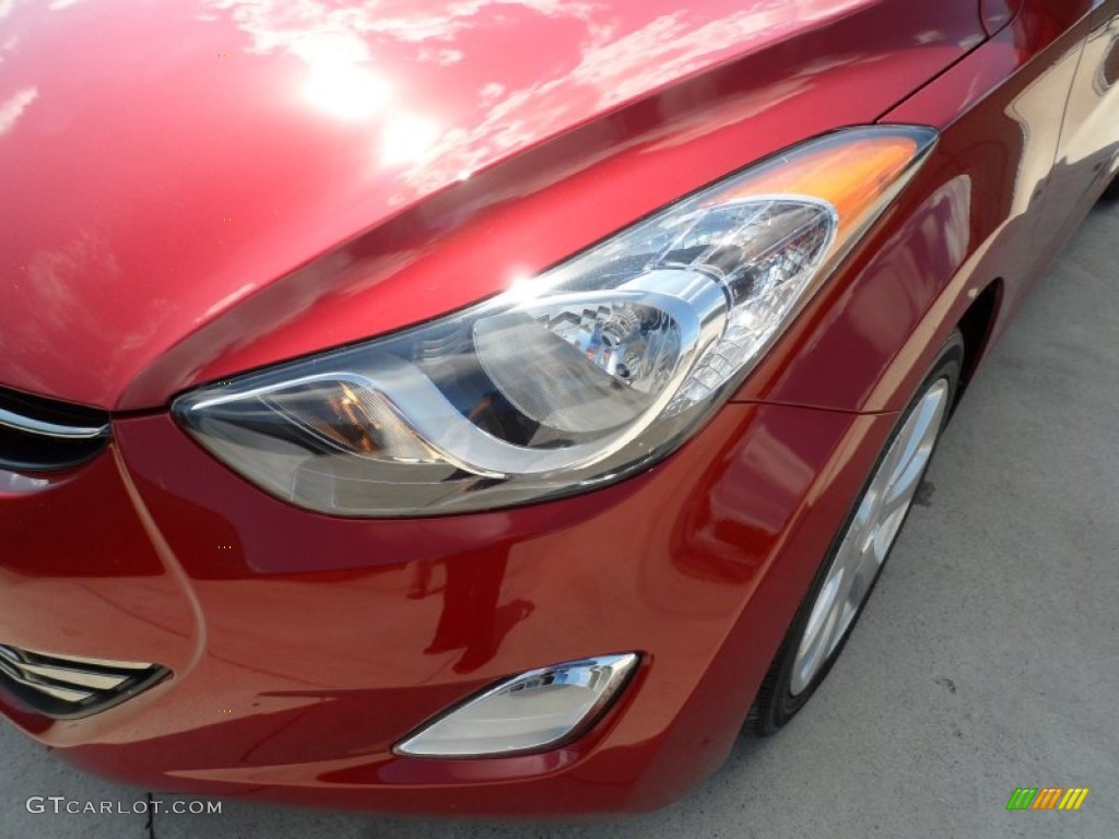 2012 Elantra Limited - Red Allure / Beige photo #9