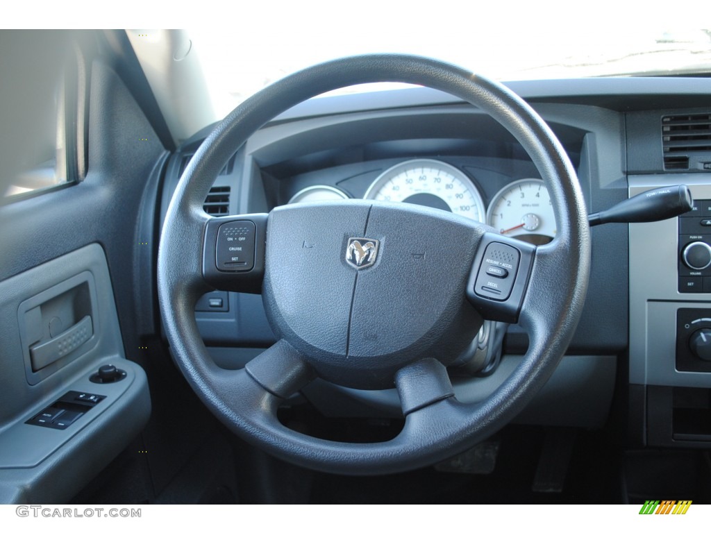 2008 Dodge Dakota SLT Extended Cab Dark Slate Gray/Medium Slate Gray Steering Wheel Photo #55006255