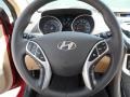 Beige 2012 Hyundai Elantra Limited Steering Wheel