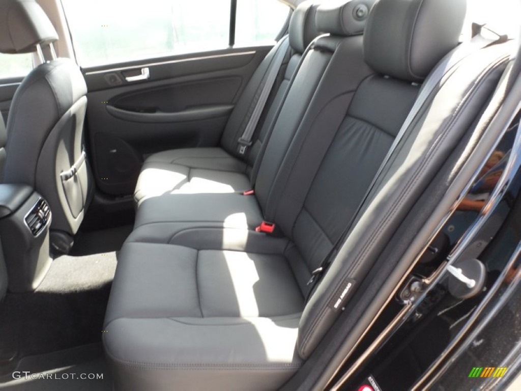 Jet Black Interior 2012 Hyundai Genesis 5.0 R Spec Sedan Photo #55007008