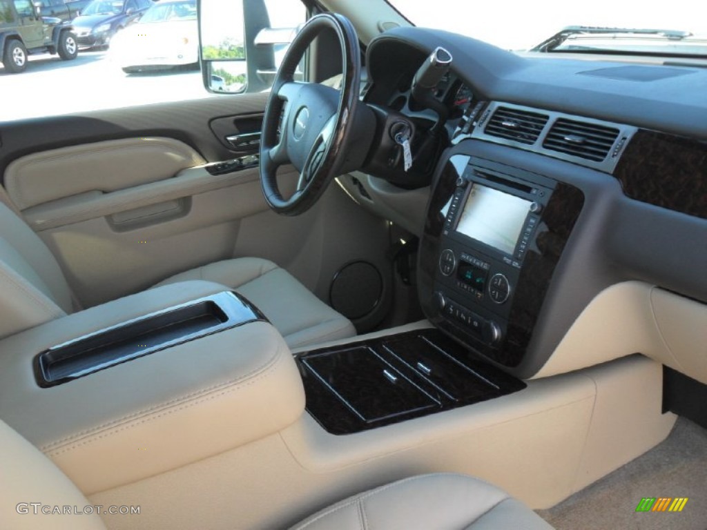 Cocoa/Light Cashmere Interior 2012 GMC Sierra 3500HD Denali Crew Cab 4x4 Dually Photo #55007185