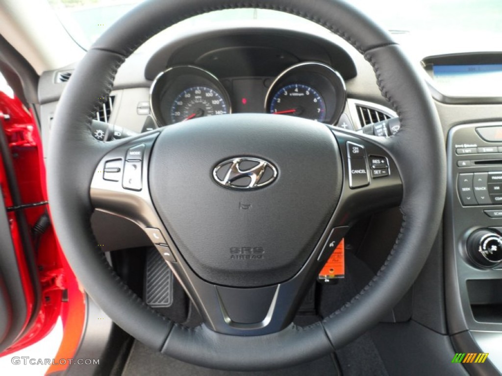 2012 Hyundai Genesis Coupe 2.0T Black Cloth Steering Wheel Photo #55007407
