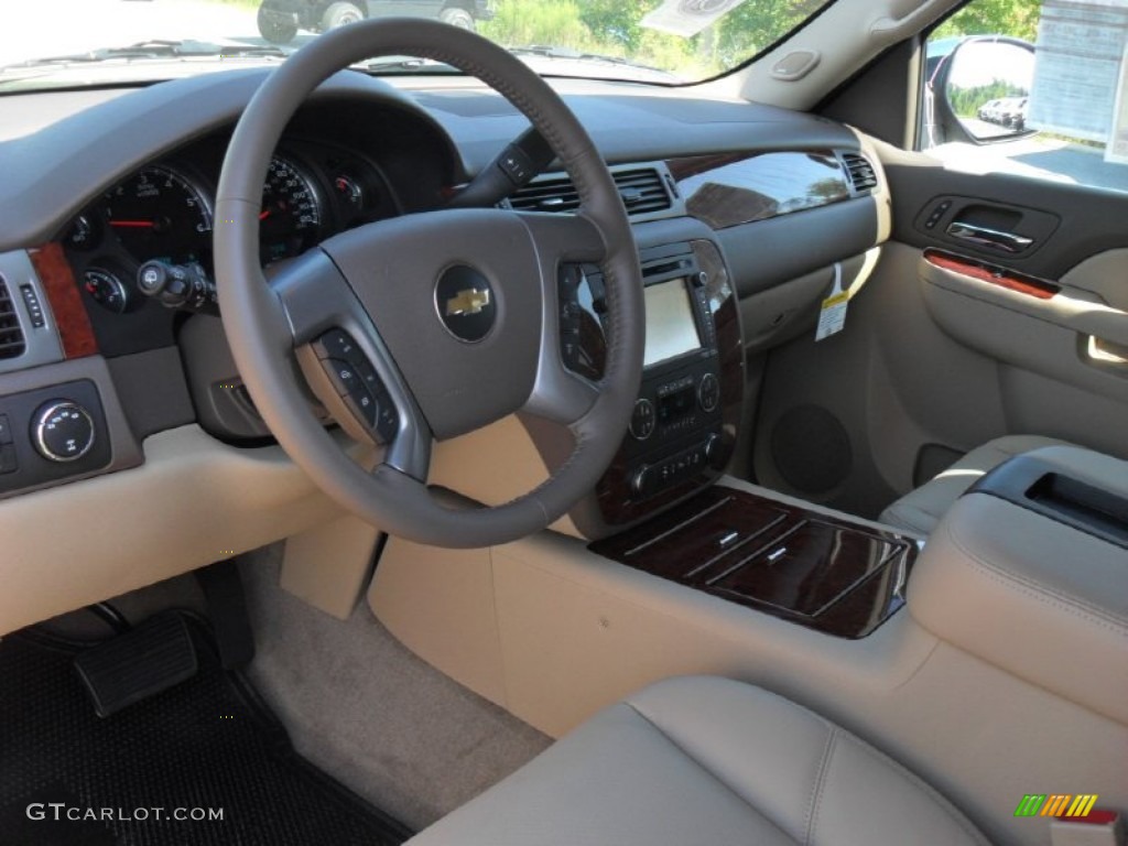 Light Cashmere/Dark Cashmere Interior 2012 Chevrolet Tahoe LTZ 4x4 Photo #55007461