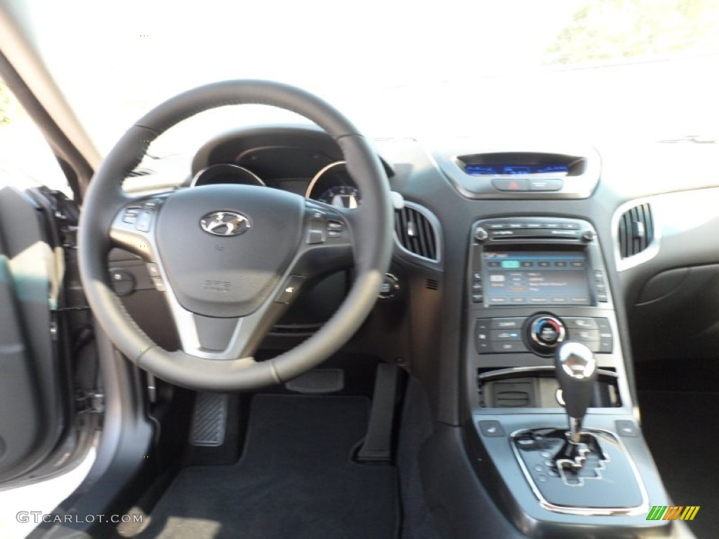 2012 Hyundai Genesis Coupe 3.8 Grand Touring Black Leather Dashboard Photo #55007686