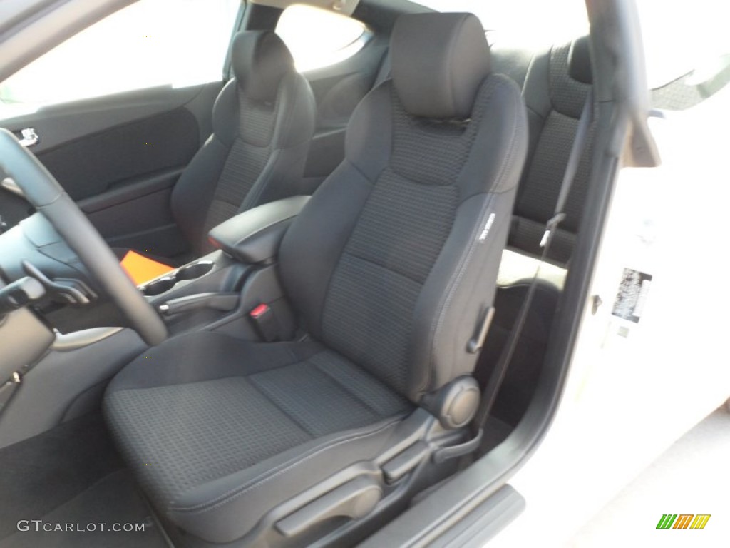 Black Cloth Interior 2012 Hyundai Genesis Coupe 2.0T Photo #55007935