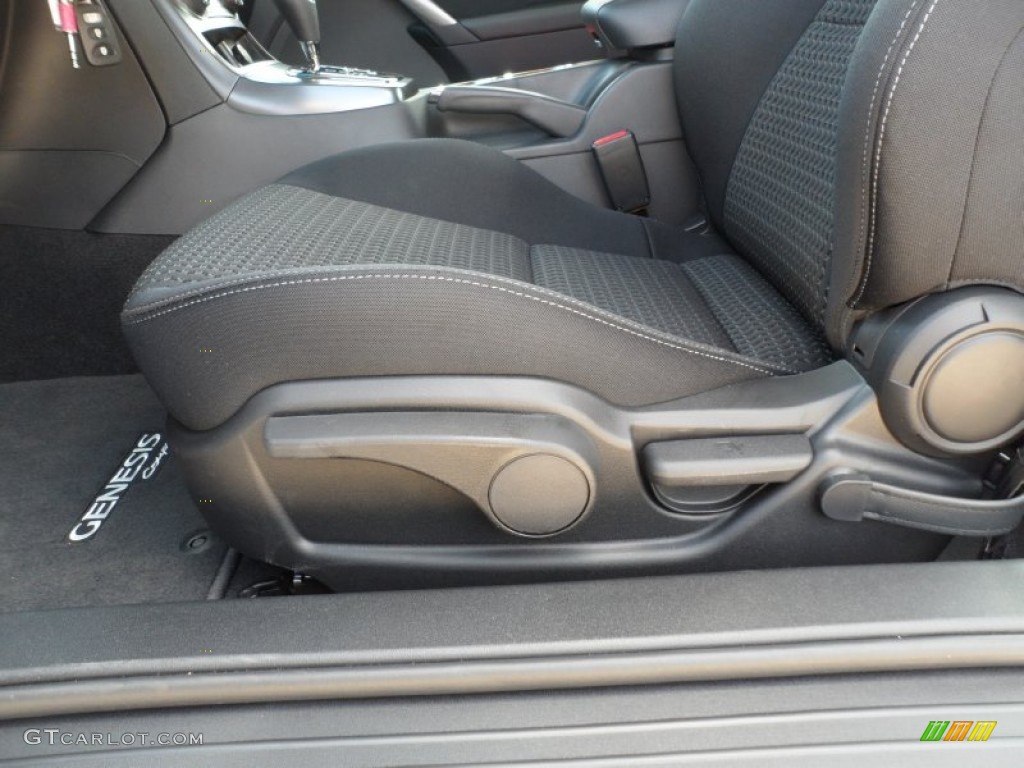 Black Cloth Interior 2012 Hyundai Genesis Coupe 2.0T Photo #55007944