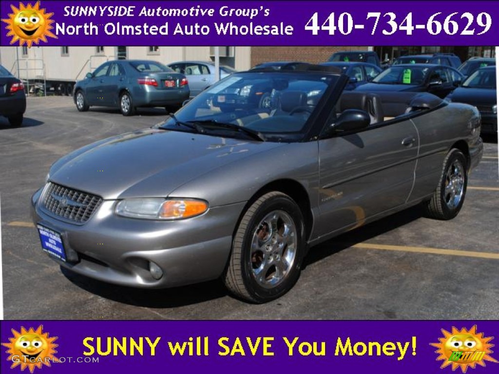 1998 Sebring JXi Convertible - Bright Platinum Metallic / Agate Black/Light Camel photo #1