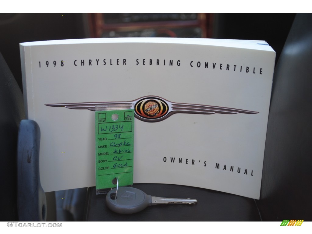 1998 Sebring JXi Convertible - Bright Platinum Metallic / Agate Black/Light Camel photo #42