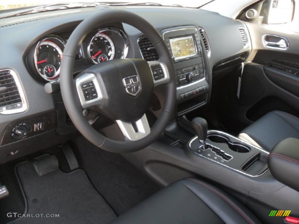 Black Interior 2012 Dodge Durango R/T Photo #55009230