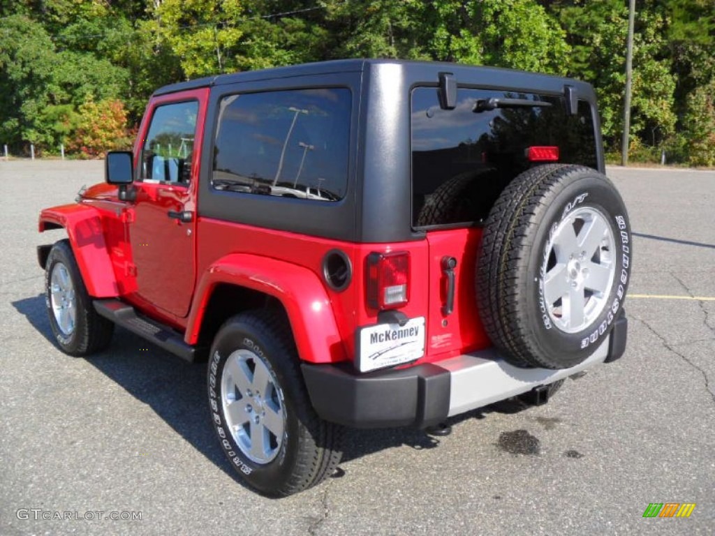 2012 Wrangler Sahara 4x4 - Flame Red / Black photo #2