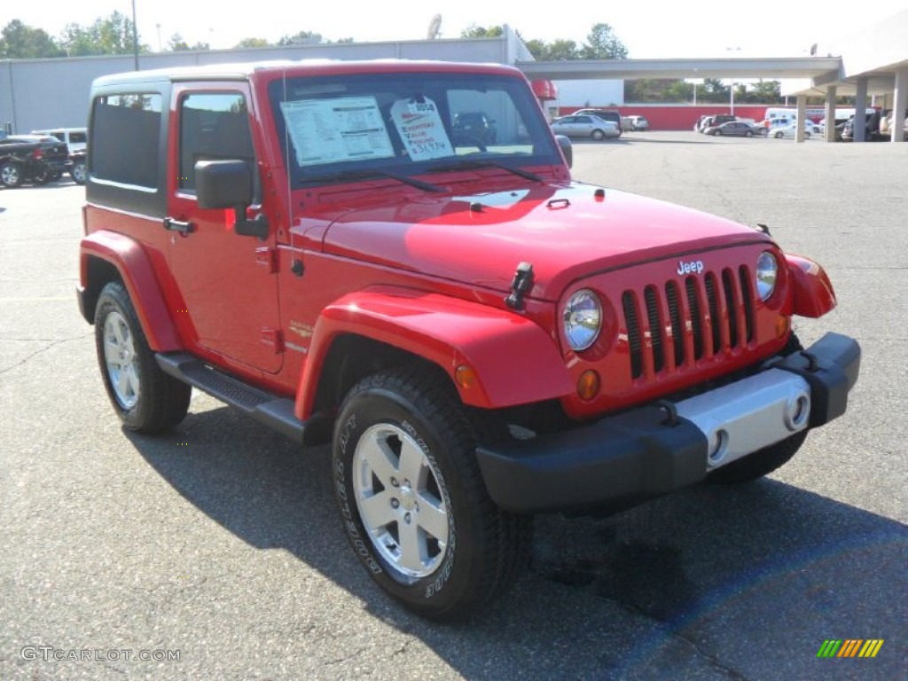 2012 Wrangler Sahara 4x4 - Flame Red / Black photo #5