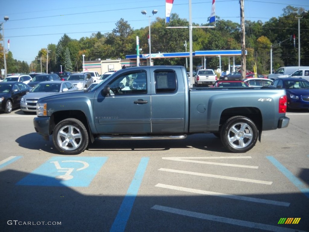 Blue Granite Metallic 2009 Chevrolet Silverado 1500 LT Extended Cab 4x4 Exterior Photo #55010282