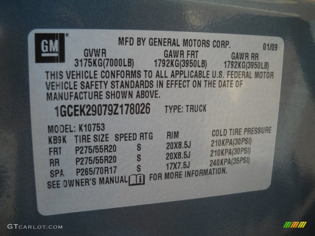 2009 Silverado 1500 LT Extended Cab 4x4 - Blue Granite Metallic / Ebony photo #11