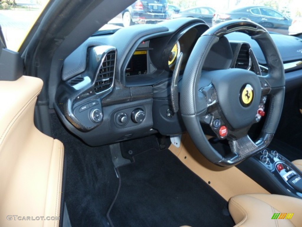 2011 Ferrari 458 Italia Beige Steering Wheel Photo #55010561