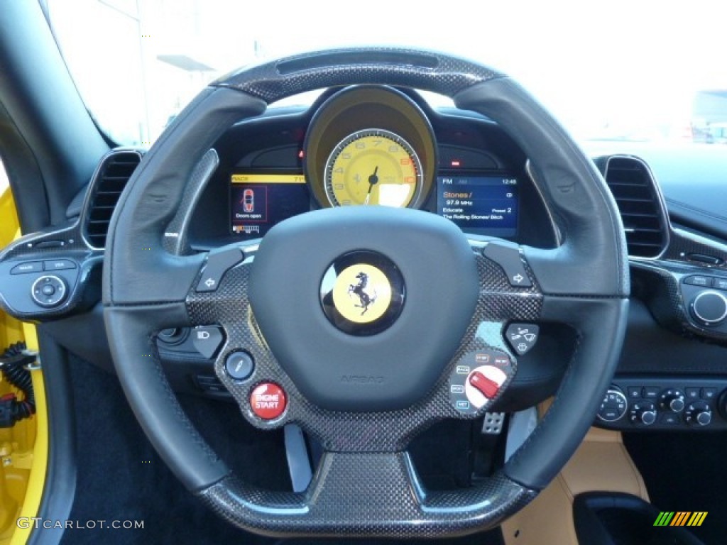 2011 Ferrari 458 Italia Beige Steering Wheel Photo #55010624