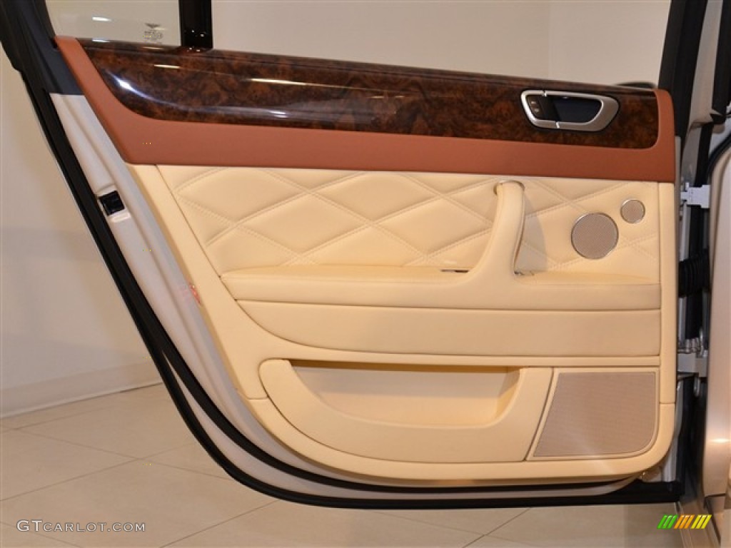 2012 Bentley Continental Flying Spur Speed Magnolia/Saddle Door Panel Photo #55010880