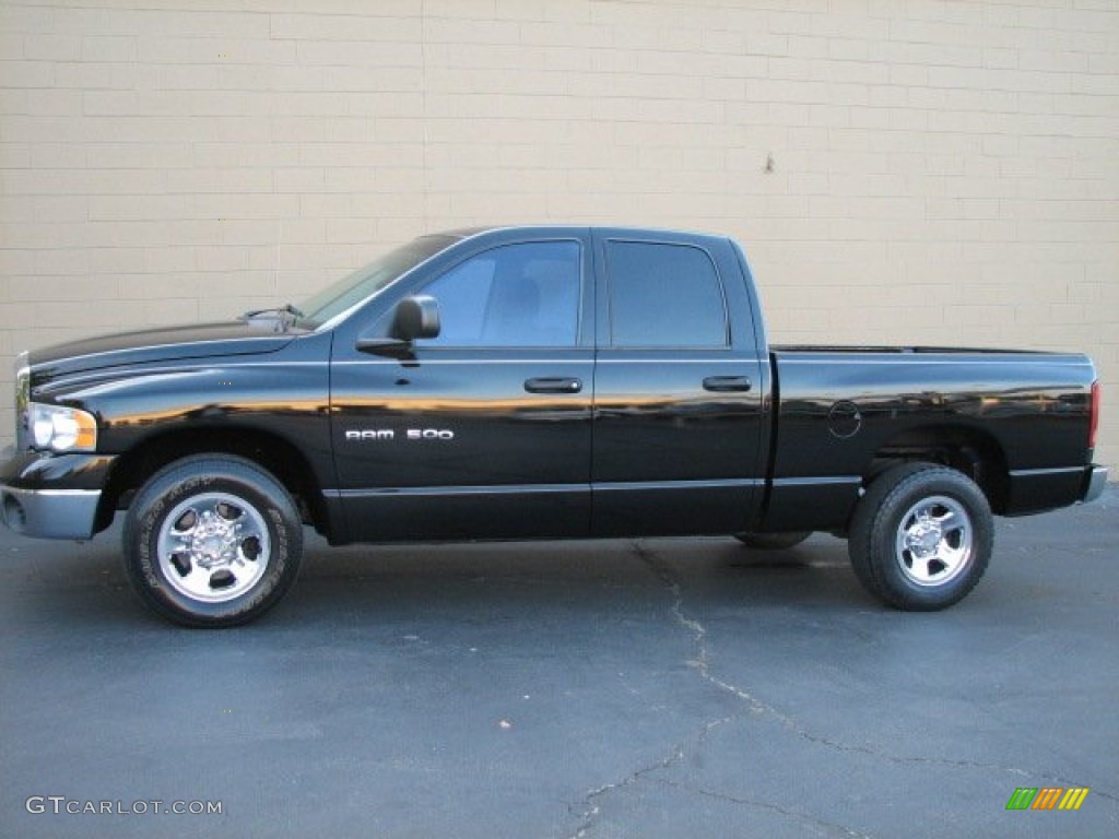 2004 Ram 1500 SLT Quad Cab - Black / Dark Slate Gray photo #1