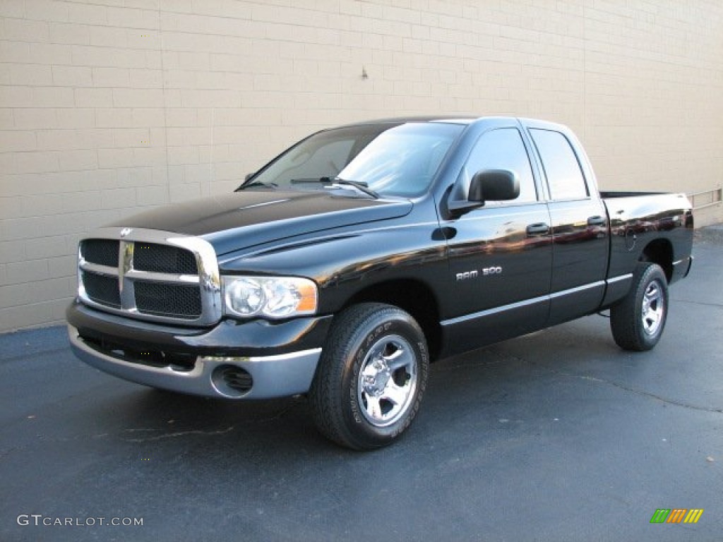 2004 Ram 1500 SLT Quad Cab - Black / Dark Slate Gray photo #2