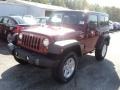 Deep Cherry Red Crystal Pearl 2012 Jeep Wrangler Sport S 4x4