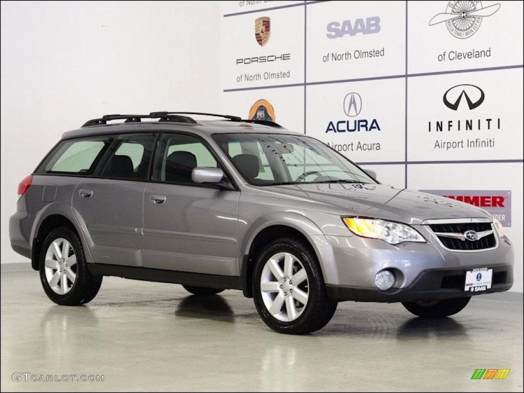 2008 Outback 2.5i Limited Wagon - Quartz Silver Metallic / Off Black photo #1