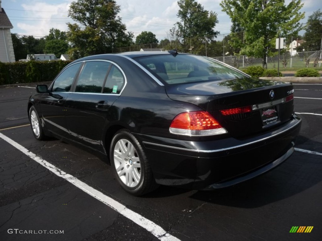 2003 7 Series 745Li Sedan - Jet Black / Basalt Grey/Flannel Grey photo #4