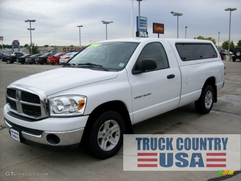 2007 Ram 1500 ST Regular Cab - Bright White / Medium Slate Gray photo #1