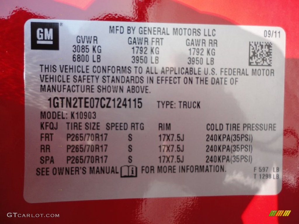 2012 Sierra 1500 Regular Cab 4x4 - Fire Red / Dark Titanium photo #20