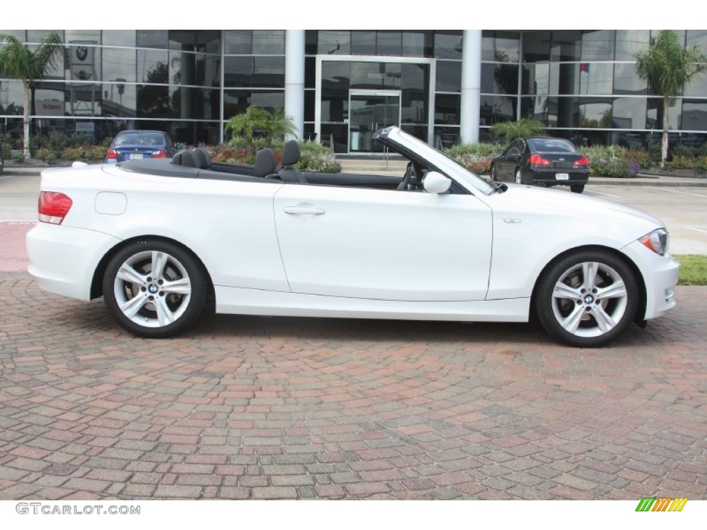 2008 1 Series 128i Convertible - Alpine White / Black photo #4