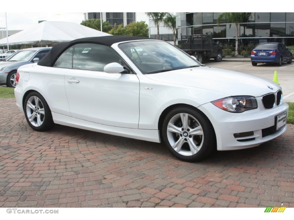 2008 1 Series 128i Convertible - Alpine White / Black photo #6