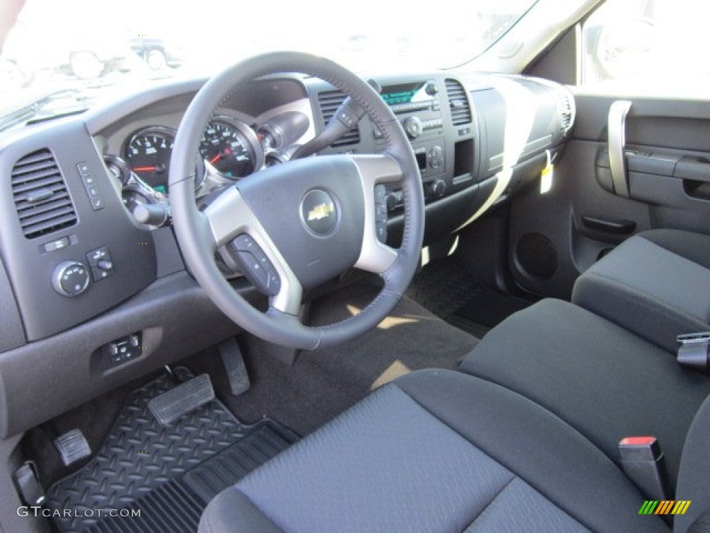 Ebony Interior 2012 Chevrolet Silverado 1500 LT Crew Cab 4x4 Photo #55021752